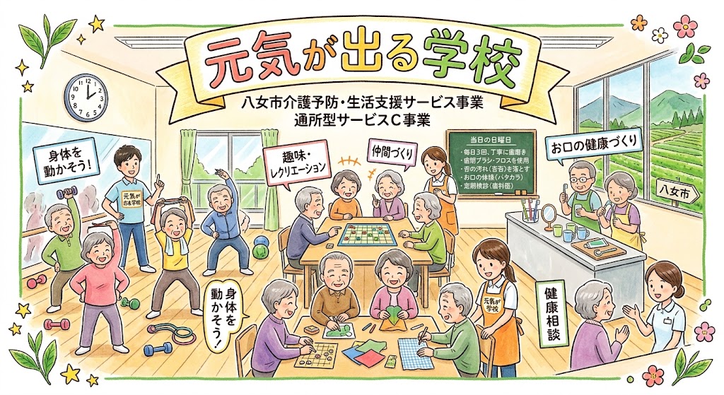 八女市介護予防・生活支援サービス事業通所型サービスC事業 元気が出る学校