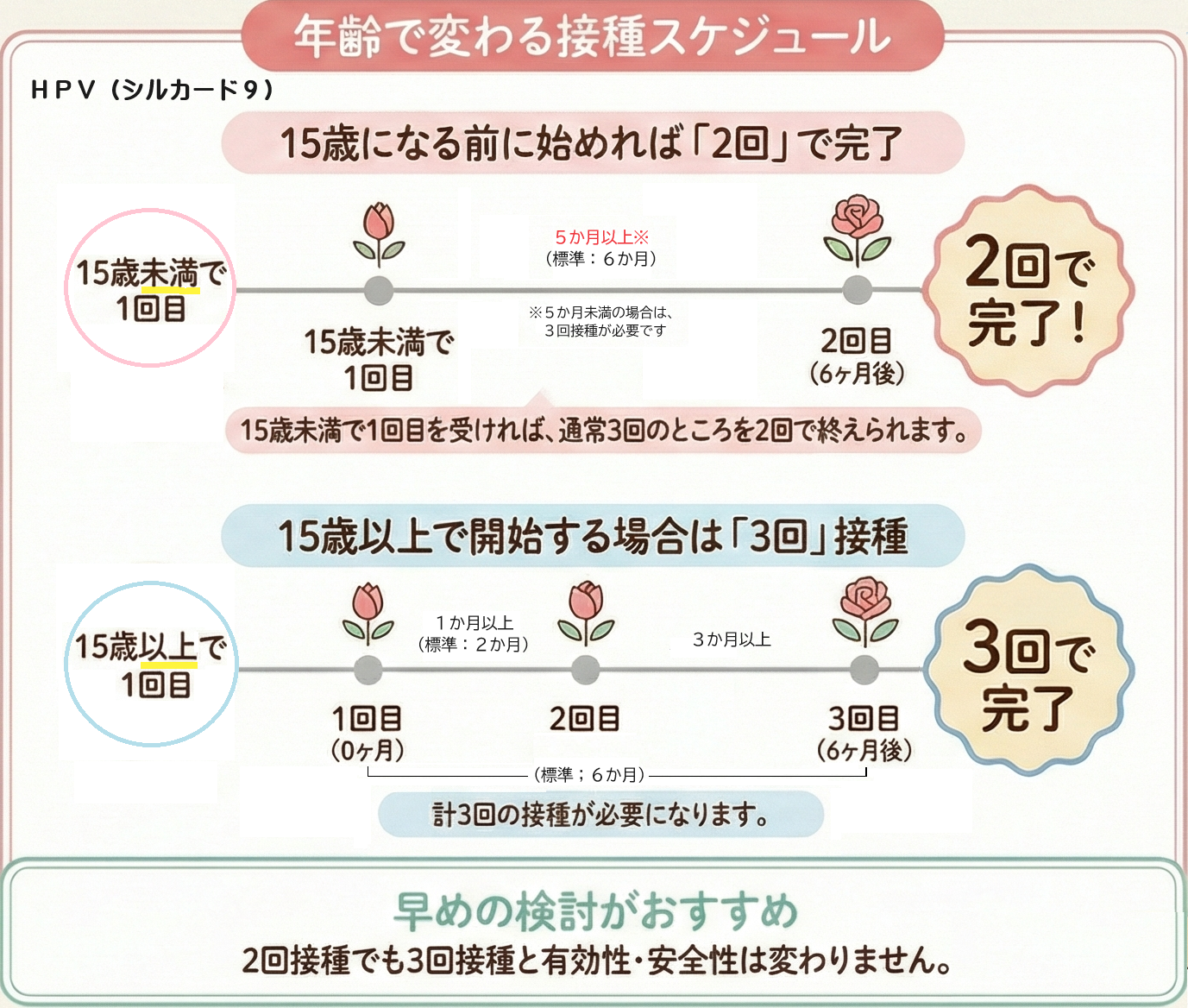 HPV接種スケジュール