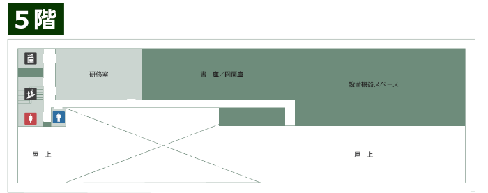 八女市役所庁舎案内図5階フロア