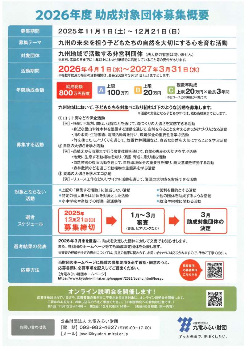 募集チラシ（募集概要）