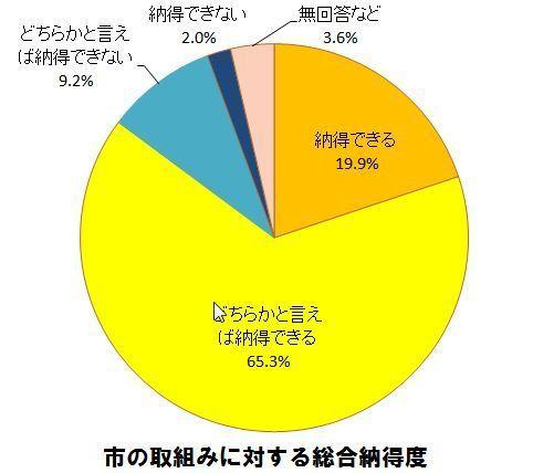 総合納得度の円グラフ