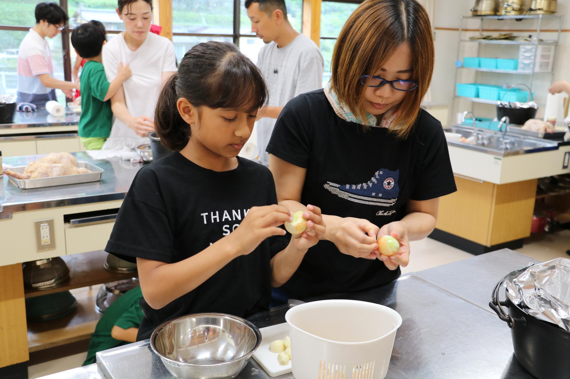 田植えイベント調理中
