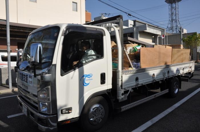 被災地へ向け出発