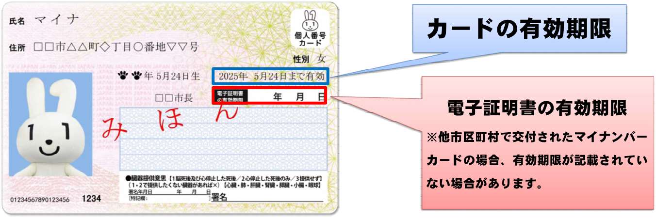 マイナンバーカード見本